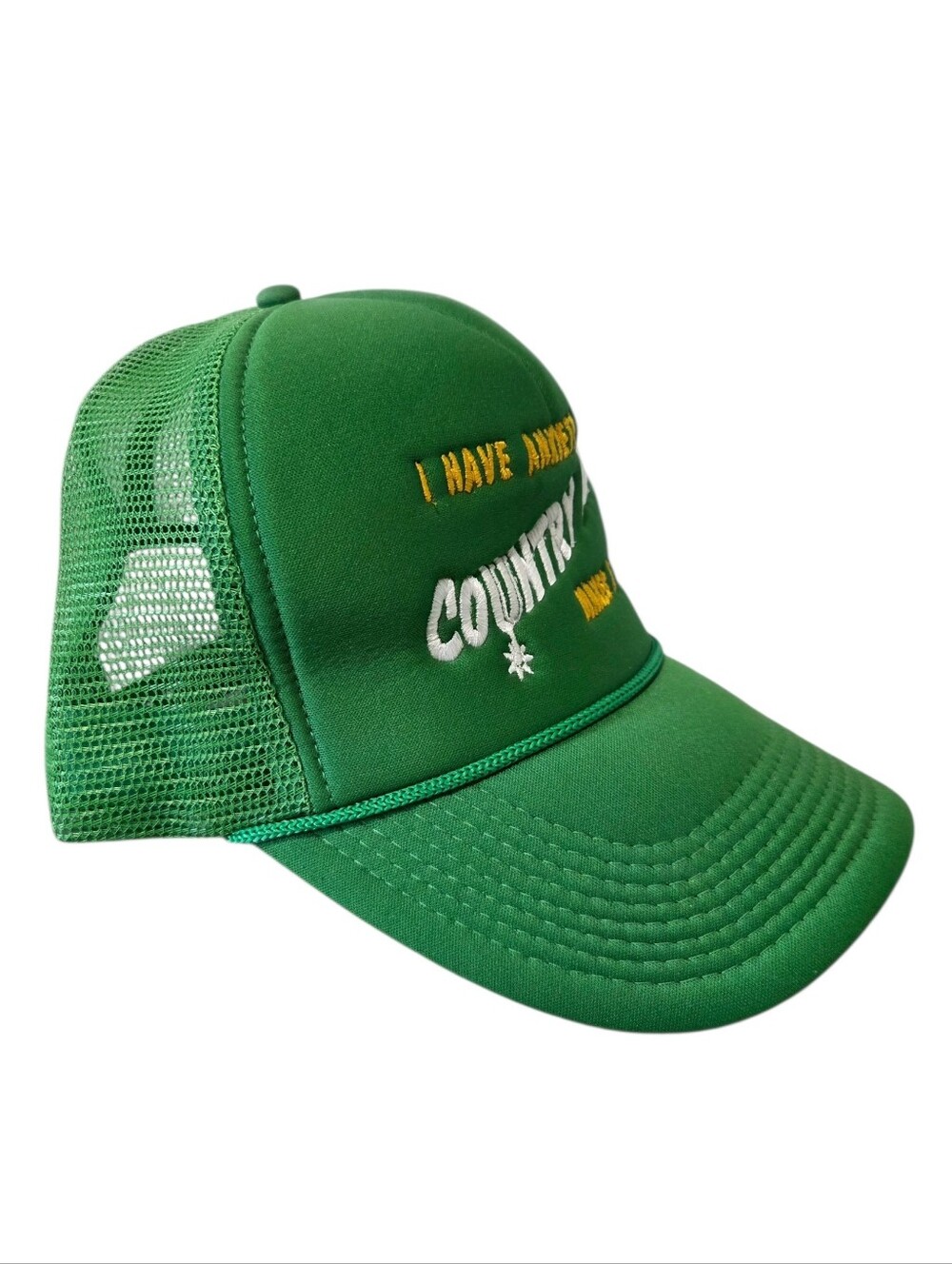 "I Have Anxiety & Country Music" Graphic Trucker Hat | Kelly Green - Picture 8 of 10